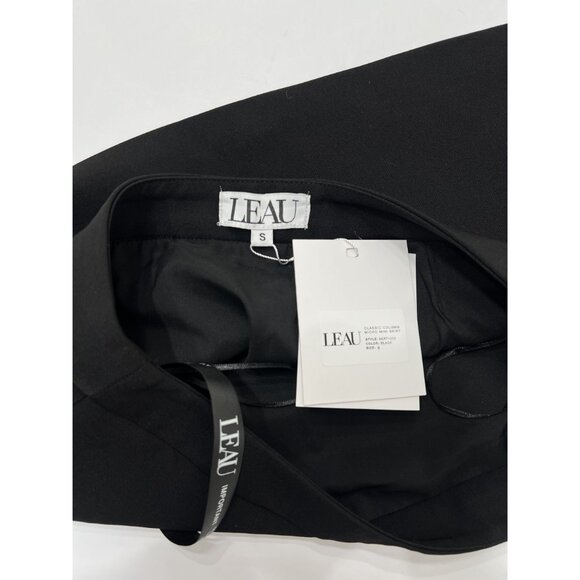 LEAU Classic Column Micro Mini Skirt in Black - Picture 5 of 5